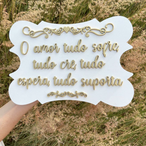 PLACA PARA CASAMENTO RETANGULAR 30X25CM