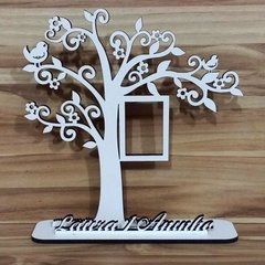 lembrancinha MODELO 10 Árvore 15-Anos c/porta-fotos Mdf Branco Altura 15cm (kit c/10)