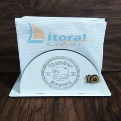 kit c/ 35 Porta Guardanapos Meia Lua (2 SACHES) Mdf Branco Lanchonete, Bar, Pizzaria