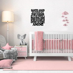 Frase Quadro bebe Santo Anjo do Senhor Quadros Decoração - loja online