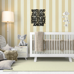 Frase Quadro bebe Santo Anjo do Senhor Quadros Decoração