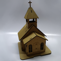 KIT Igreja PARA MONTAR (MDF 3MM ESCALA 1:52)