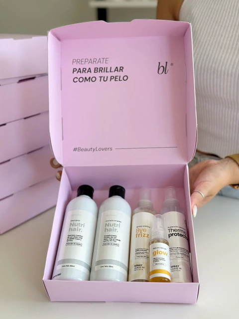 BOX ANTIFRIZZ - Shampoo y acond NutriHair / Spray Bye Frizz / Serum Glow / Thermoprotector - comprar online