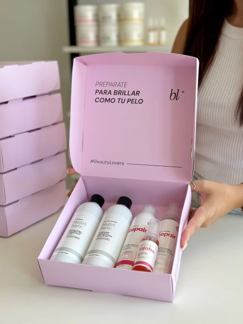 BOX REPARADORA - Shampoo y acond NutriHair/ Spray Repair/ T. Repair / Serum Jojoba - comprar online
