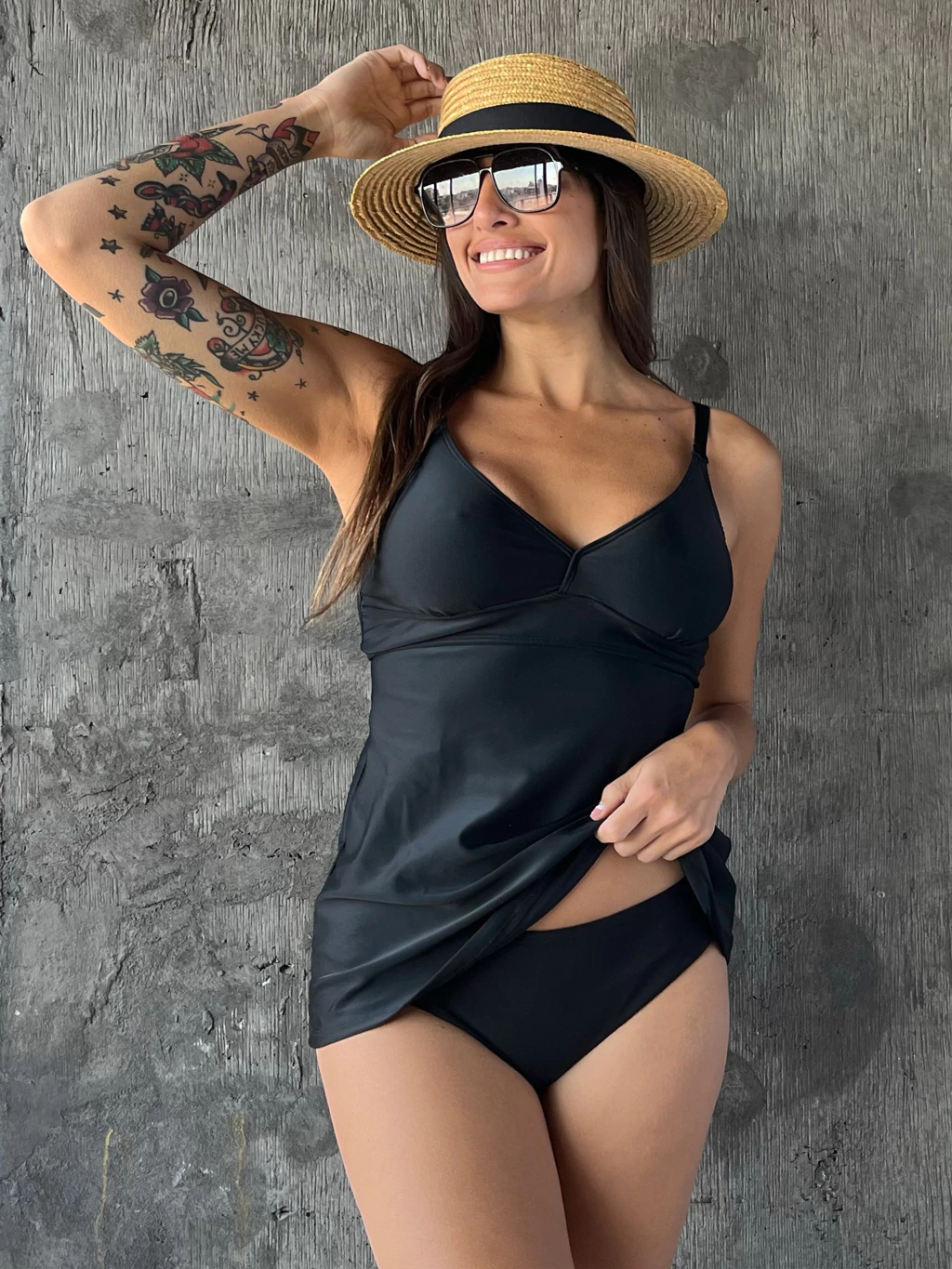Tankini modeladora Victoria Negra