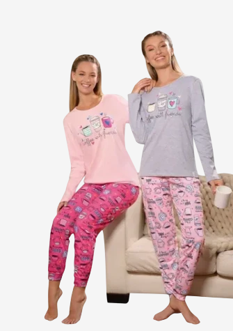 Pijama Largo Cofee - comprar online