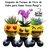 Conjunto de Formas de Fibra de Vidro para fazer Vasos Emoji´s