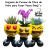 Conjunto de Formas de Fibra de Vidro para fazer Vasos Emoji´s