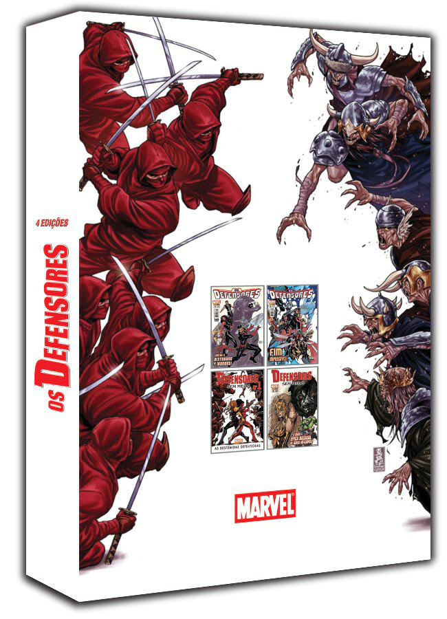 Caixa Para Os Defensores + Defensores Sem Medo | Marvel Comics