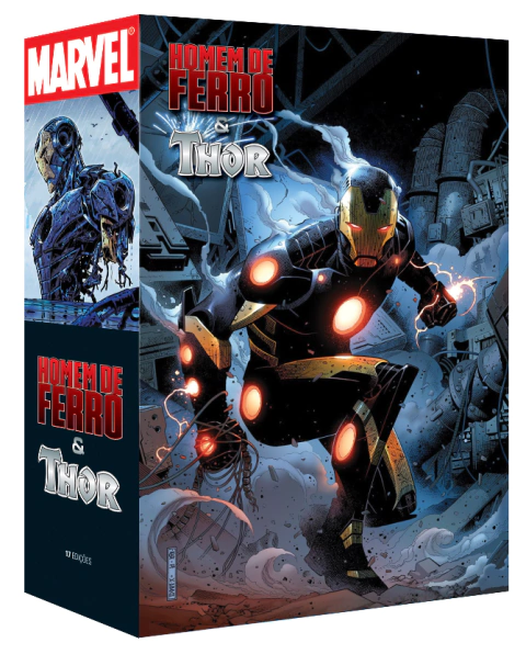 Caixa para série Homem de Ferro e Thor| Marvel Comics