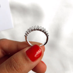 Anillo medio sin fin baguette (cod an222) - ANDREOLI JOYERIA 