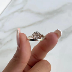 anillo san benito con oro (cod an385) - ANDREOLI JOYERIA 