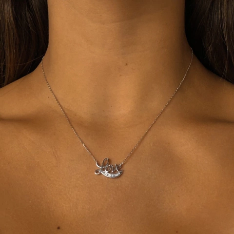 Conjunto “Love” con cubics engarzados (Cod C143)