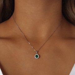 Conjunto Cubic Verde Plata 925 Rodinada