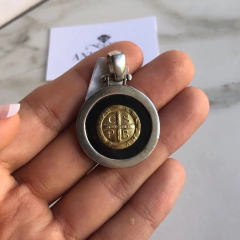 Medalla San benito plata y oro (cod di123)