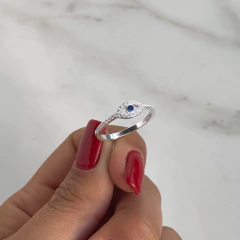 anillo ojo con cubics (cod an348) - ANDREOLI JOYERIA 