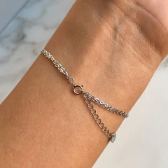 pulsera con bolitas ovaladas facetadas (cod p125) en internet