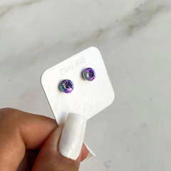 Aros Boton Cristales De Austria 6 Mm (cod ar479) - comprar online