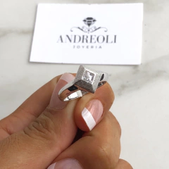 anillo con cubic blanco (COD an176) en internet
