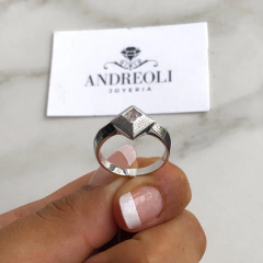 anillo con cubic blanco (COD an176) - comprar online