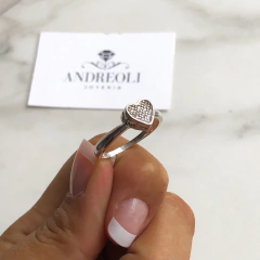 anillo corazon con cubics (cod an184) - comprar online