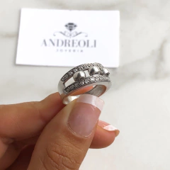 anillo con cubics (cod an182) - comprar online