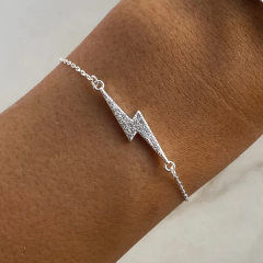 pulsera centro rayo con cubics (cod p138)