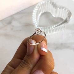 anillo simbolo de la paz con cubics (cod an204) en internet