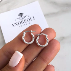 argollas facetadas y torzadas (cod ar105)
