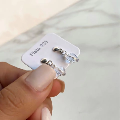 aros colgante con cristal de austria y cubic (cod ar354) - comprar online