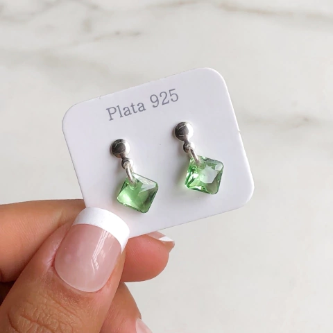 Aros Rombo Cristales de Austria (Sw) 9 Mm (cod ar272)