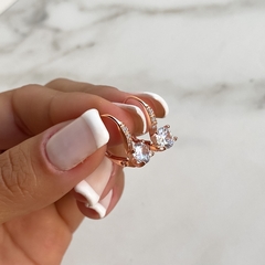 aros brizura con cubics de plata rose (cod ar425) en internet