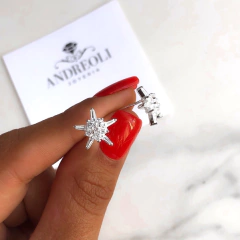 Aros Estrella de cubics (cod ar222) - comprar online