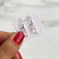 aros brizura con colgante cristales de austria (cod ar382)