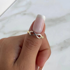 anillo infinito con oro (cod an381) - comprar online