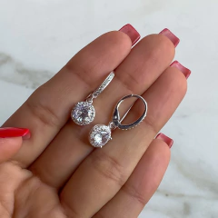 aros brizura con colgante cubic circular (cod ar436) en internet