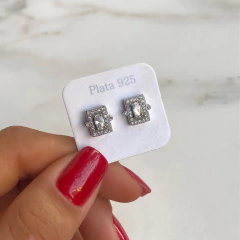 Aros con cubics engarzados (cod ar364) - comprar online