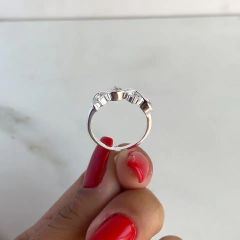 anillo medio sin fin con cubics circulares (cod an367) - ANDREOLI JOYERIA 