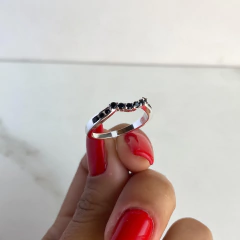 anillo con cubics negros (cod an370) en internet