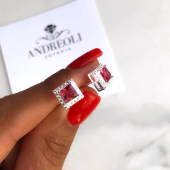 aros pasante rombo con cubics (cod ar179) en internet