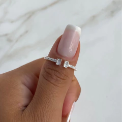 anillo regulable con cubics (cod an377) - ANDREOLI JOYERIA 