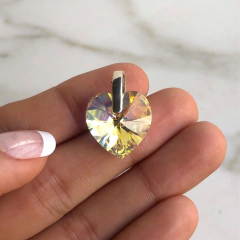 dije cristal de austria corazon aurora boreal 18 mm en internet