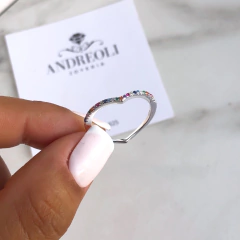 anillo medio sin fin y cubic multicolor (an144) en internet