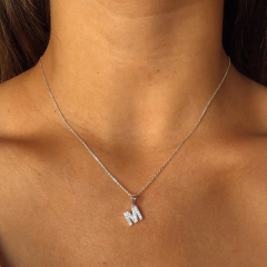 Conjunto Cadena forcet e inicial con cubics engarzados