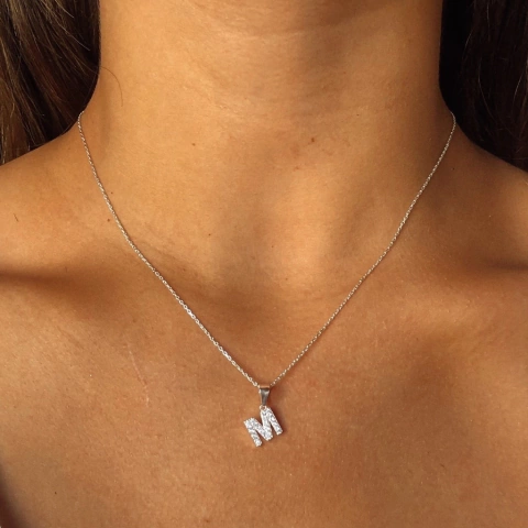 Conjunto Cadena forcet e inicial con cubics engarzados