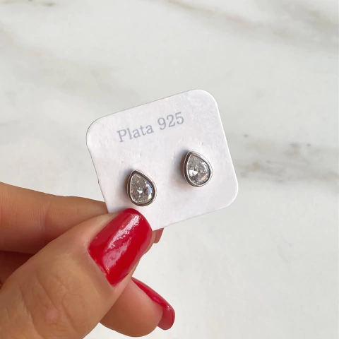 aros gota con cubic (cod ar380)