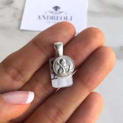 Medalla San benito plata y oro (cod di128) - comprar online