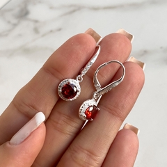 aros brizura con cubic rojo y blancos (cod ar422) en internet