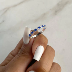 anillo con cubics medio sin fin (cod an402) - comprar online