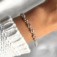 Pulsera Eslabón Tipo Panter con Cierre Marinero (cod p086)